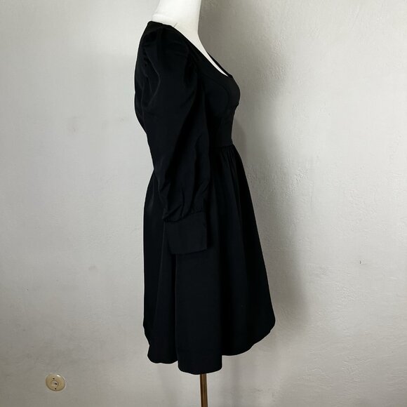Pomander Place Dress Size XS Black Fit Flare Andie Long Sleeve Preppy Tuckernuck - Picture 5 of 10